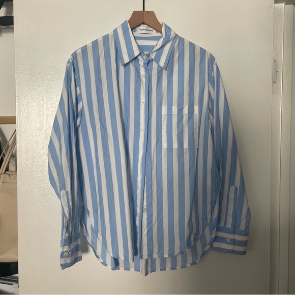 The Frankie Shop Tops - THE FRANKIE SHOP Lui striped cotton-poplin shirt XS